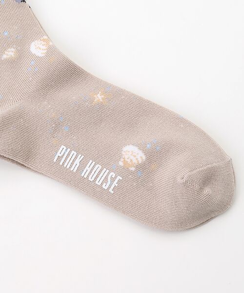 PINK HOUSE / ピンクハウス ソックス | さざ波とねこモチーフソックス | 詳細2