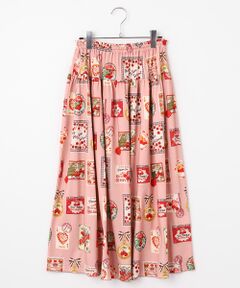 PINK HOUSE ピンクハウス スカート コットン シロツメクサ 総柄