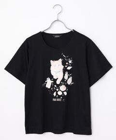 kotohayokozawa×PINK HOUSE MIX PRINT RAPHIC WAVE TOP