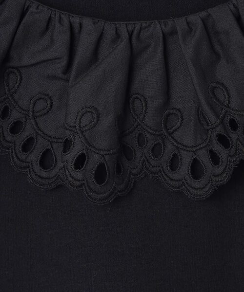 コットンレース使いボーダーカットソー （カットソー）｜PINK