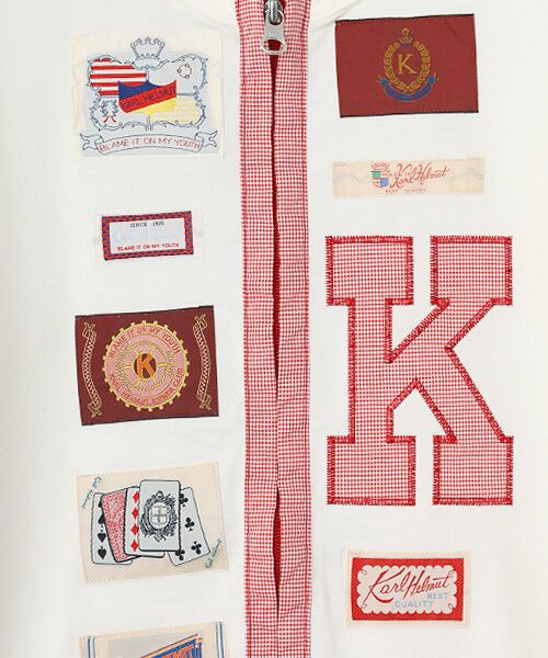 PINK HOUSE / ピンクハウス カーディガン・ボレロ | ネームワッペンいっぱいジップアップカーディガン | 詳細2