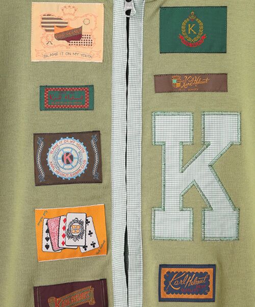 PINK HOUSE / ピンクハウス カーディガン・ボレロ | ネームワッペンいっぱいジップアップカーディガン | 詳細8