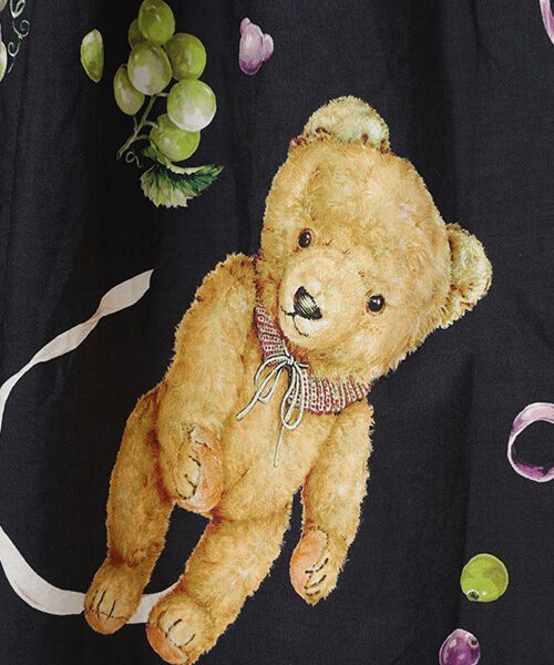 PINK HOUSE / ピンクハウス ロング・マキシ丈ワンピース | クマ葡萄プリントミディワンピース | 詳細1