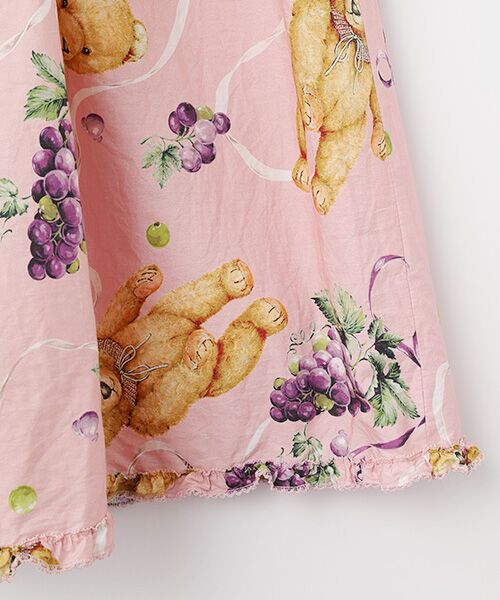 PINK HOUSE / ピンクハウス ロング・マキシ丈ワンピース | クマ葡萄プリントミディワンピース | 詳細6