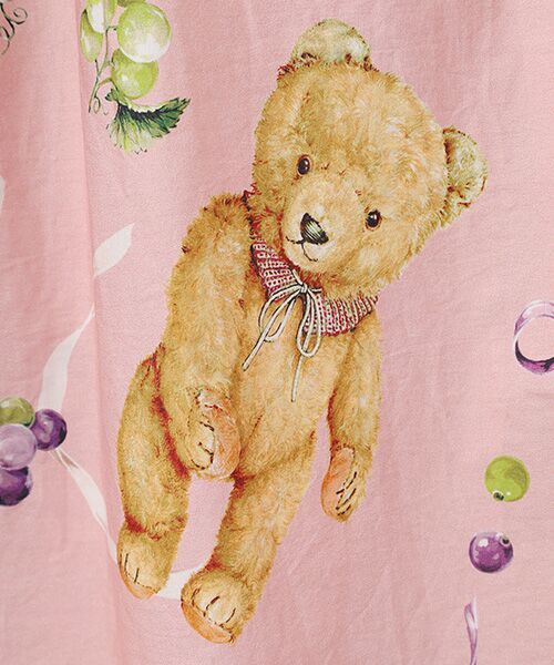 PINK HOUSE / ピンクハウス ロング・マキシ丈ワンピース | クマ葡萄プリントミディワンピース | 詳細8