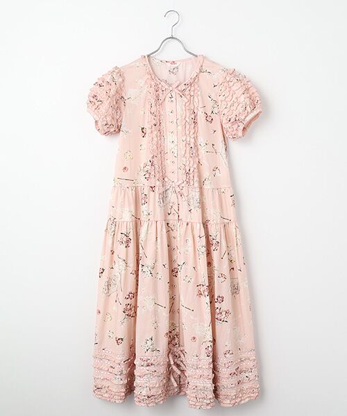 PINK HOUSE 長そうワンピース フラワーゼリープリントワンピース （ロング・マキシ丈