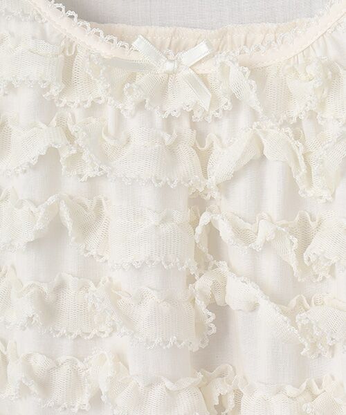 PINK HOUSE / ピンクハウス ロング・マキシ丈ワンピース | フロッキードットチュールフリル使いローンワンピース | 詳細2