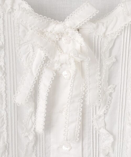 ピンクハウス　ワンピース　マキシ丈　ウエストベルト　ピンクベージュ フリル襟付きティアードワンピース （ロング・マキシ丈