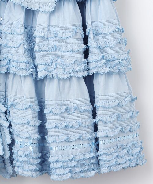 PINK HOUSE / ピンクハウス ロング・マキシ丈ワンピース | サッシュベルト付きローンフリルワンピース | 詳細5