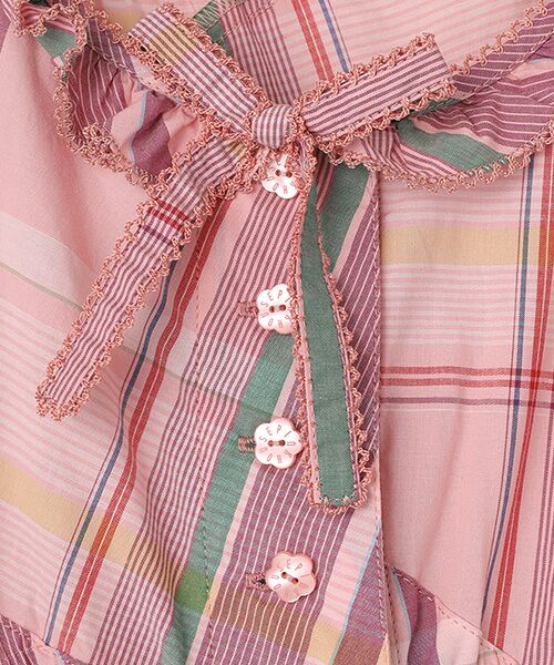 ルミニョン ピンクグレンチェックワンピース pink glen check op lumignon original pink glen check op ワンピ - メルカリ