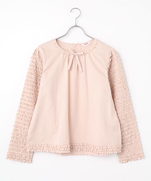 【美品】NOBLE 袖フリルブラウス　ピンク 袖フリル使いローンブラウス （シャツ・ブラウス）｜PINK HOUSE