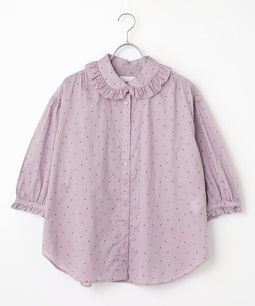 PINK HOUSE/ピンクハウス 水玉プリントブラウス ラベンダー F PINK HOUSE/ピンクハウス 水玉プリントブラウス ラベンダー F