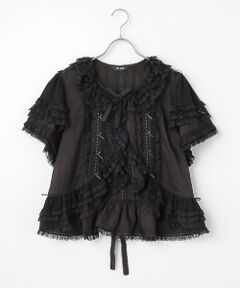 ♡ピンクハウス♡黒・綿ローンチュニックOP・裾フリルレギンスセット♡ ♡ピンクハウス♡黒・綿ローンチュニックOP・裾フリルレギンス