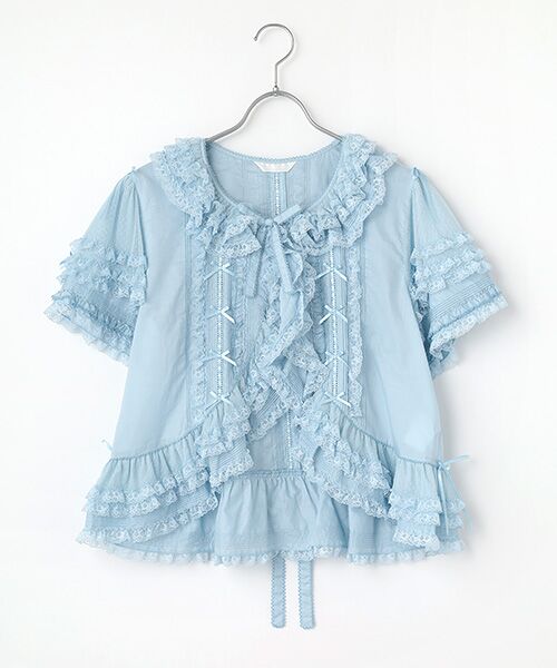 ピンクハウス レース使いボレロ風 ブラウス シロ ピンクハウス レース使いボレロ風 ブラウス シロ