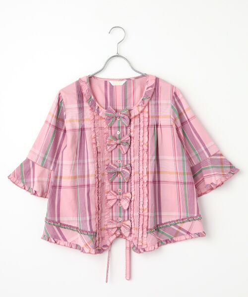 【ピンクハウス】【PINK HOUSE】ブラウス　シャツ　チェック　レディース PINK HOUSE ブラウス シャツ オリジナルチェックブラウス