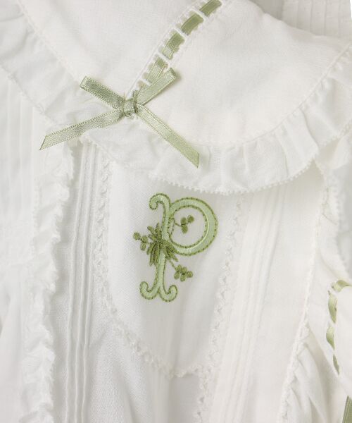 PINK HOUSE / ピンクハウス シャツ・ブラウス | ロゴ刺繍オーバーブラウス | 詳細2