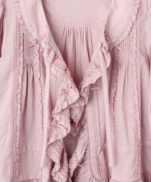 PINK HOUSE / ピンクハウス シャツ・ブラウス | ロゴ刺繍オーバーブラウス | 詳細6