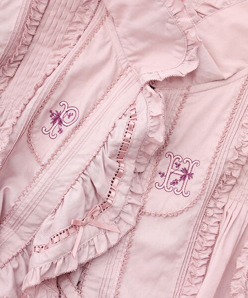 PINK HOUSE / ピンクハウス シャツ・ブラウス | ロゴ刺繍オーバーブラウス | 詳細7