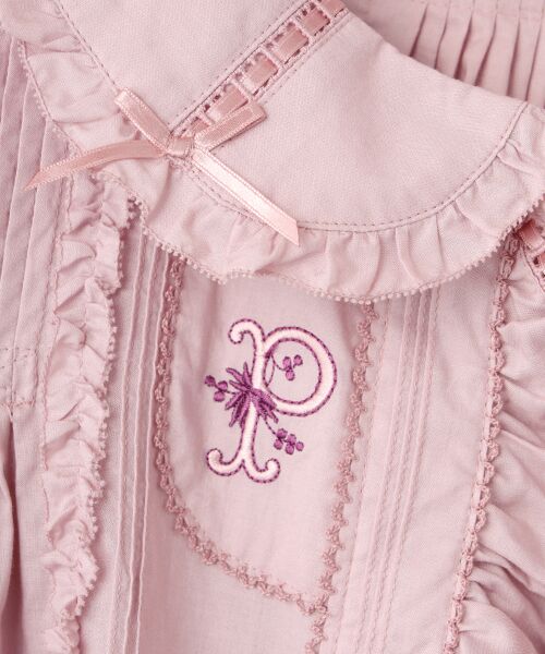 PINK HOUSE / ピンクハウス シャツ・ブラウス | ロゴ刺繍オーバーブラウス | 詳細8