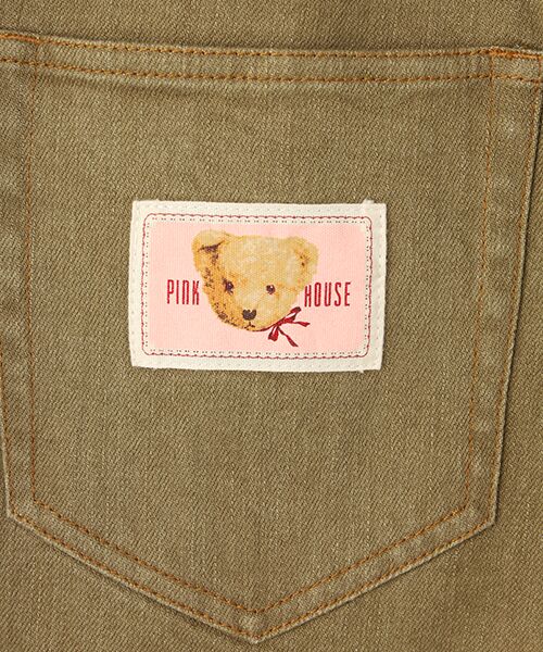 【極美品】　PINK HOUSE デニムパンツ　ワッペン　くま　L クマ刺繍デニムパンツ （デニムパンツ）｜PINK HOUSE / ピンク