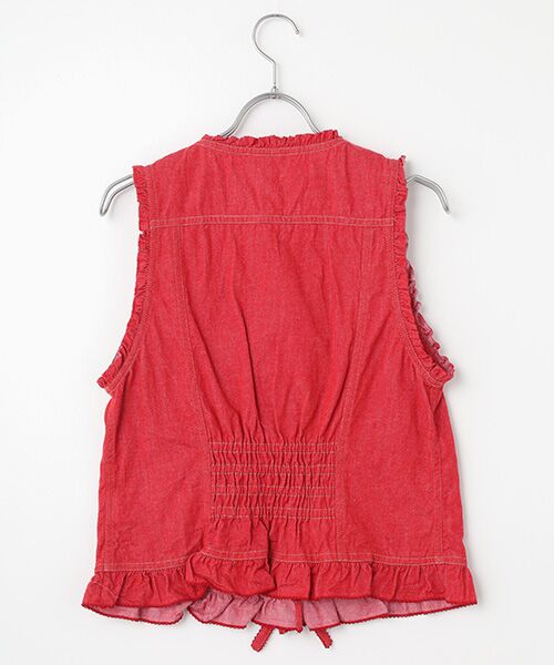 PINK HOUSE / ピンクハウス ベスト | フリル使いデニムベスト | 詳細3