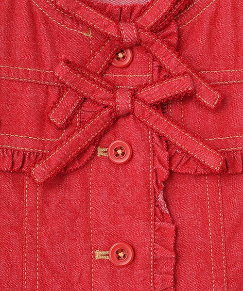 PINK HOUSE / ピンクハウス ベスト | フリル使いデニムベスト | 詳細6