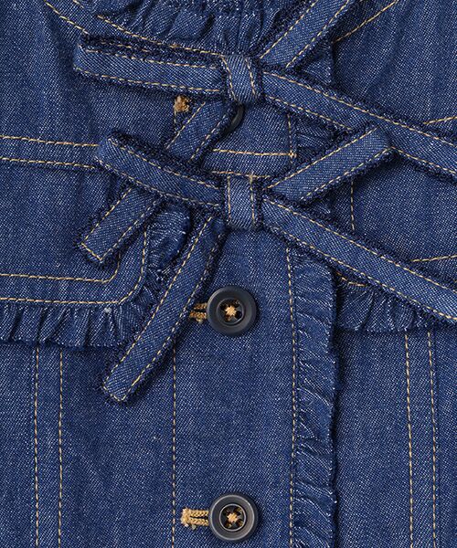 PINK HOUSE / ピンクハウス ベスト | フリル使いデニムベスト | 詳細7