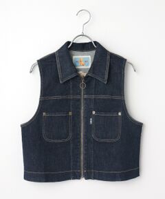 PINK HOUSE ピンクハウス　バラ　刺繍　デニムベスト　Lサイズ テディベア刺繍デニムベスト｜ピンクハウスオフィシャル