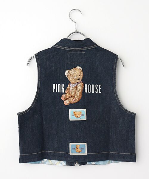 クマ刺繍デニムベスト （ベスト）｜PINK HOUSE / ピンクハウス