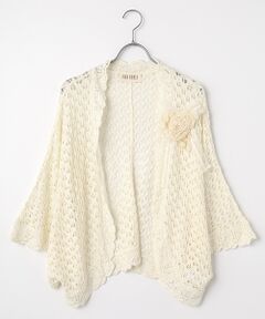 #spc ピンクハウス PINKHOUSE カーディガン ボレロ 白 半袖 ショート丈 レース 花柄 レディース [856350] ピンクハウス PINKHOUSE カーディガン ボレロ 白 半袖 ショート