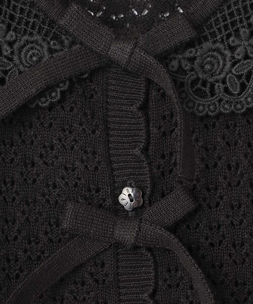 PINK HOUSE / ピンクハウス カーディガン・ボレロ | コットンレース使い透かしニットカーディガン | 詳細1