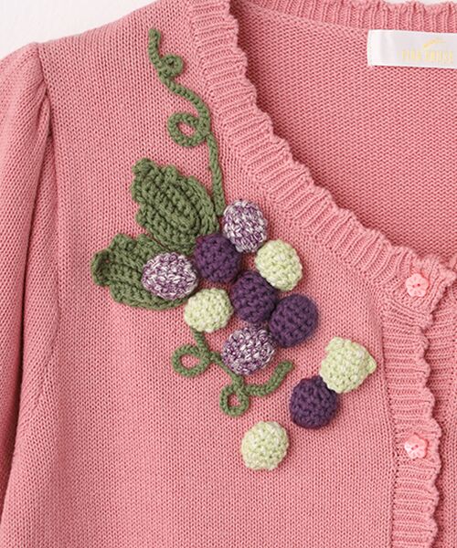 PINK HOUSE / ピンクハウス カーディガン・ボレロ | 葡萄モチーフニットカーディガン | 詳細7