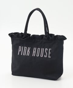 ピンクハウス　フリルバック　新品未使用 PINK HOUSE トートバッグ ロゴ刺繍フリルバッグ レディース