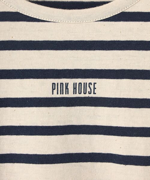 PINK HOUSE / ピンクハウス カットソー | ロゴプリントボーダーカットソー | 詳細1