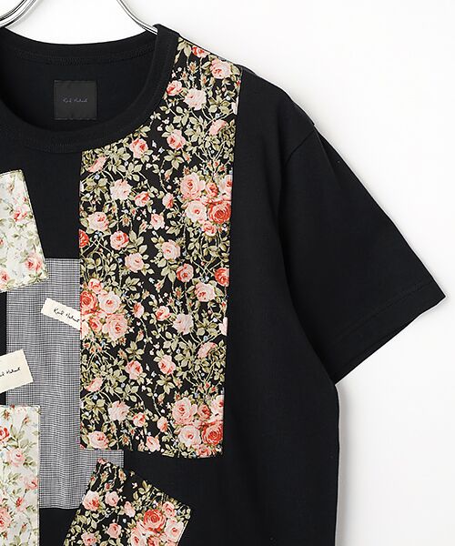 最終値下げ【美品】希少ピンクハウスflower picnicバスケットベアシャツ 小バラプリントパッチワークTシャツ （Tシャツ）｜PINK HOUSE