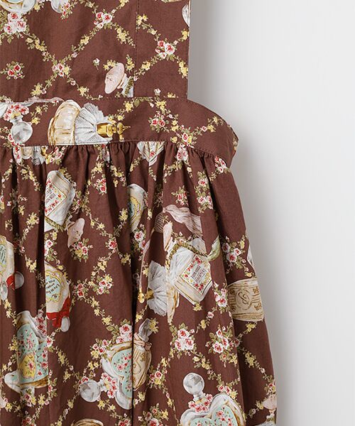 PINK HOUSE / ピンクハウス ロング・マキシ丈ワンピース | ●パフュームプリントサロペットスカート | 詳細6