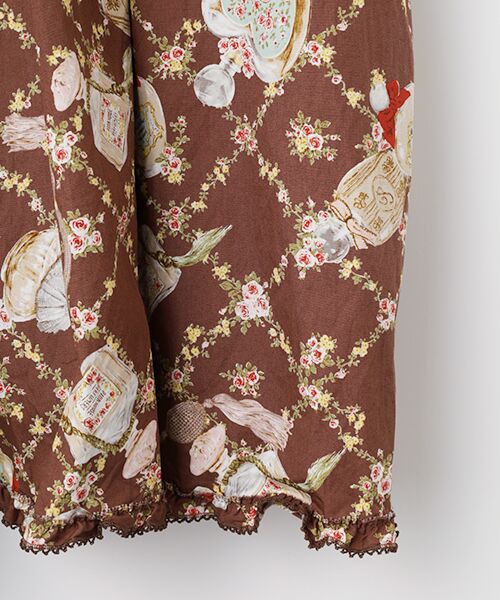 PINK HOUSE / ピンクハウス ロング・マキシ丈ワンピース | ●パフュームプリントサロペットスカート | 詳細7