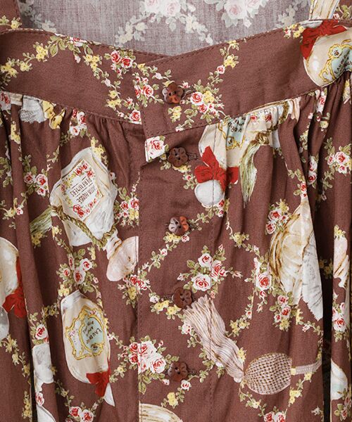 PINK HOUSE / ピンクハウス ロング・マキシ丈ワンピース | ●パフュームプリントサロペットスカート | 詳細8