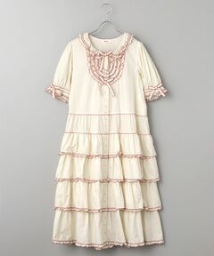 PINK HOUSE / ピンクハウス ロング・マキシ丈ワンピース | 配色使いティアードワンピース