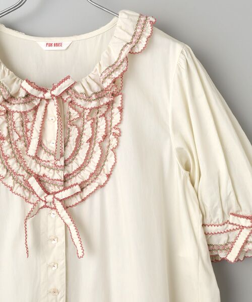 PINK HOUSE / ピンクハウス ロング・マキシ丈ワンピース | 配色使いティアードワンピース | 詳細3