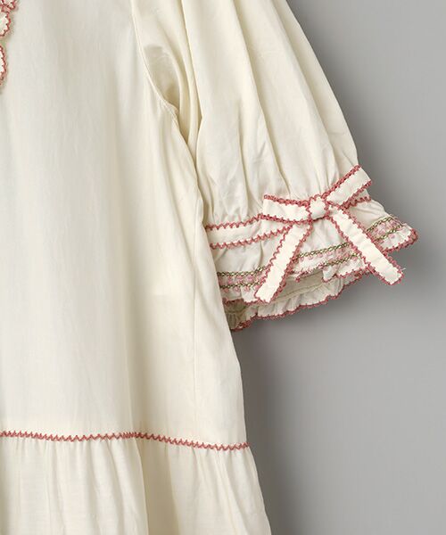 PINK HOUSE / ピンクハウス ロング・マキシ丈ワンピース | 配色使いティアードワンピース | 詳細4