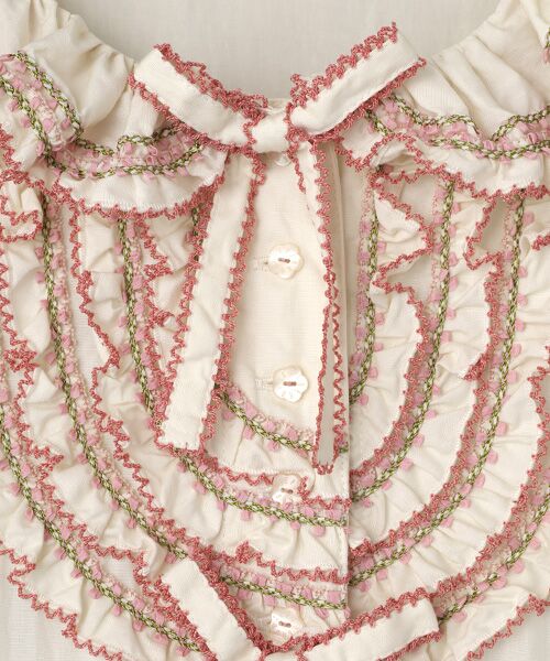 PINK HOUSE / ピンクハウス ロング・マキシ丈ワンピース | 配色使いティアードワンピース | 詳細6