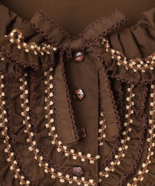 PINK HOUSE / ピンクハウス ロング・マキシ丈ワンピース | 配色使いティアードワンピース | 詳細7