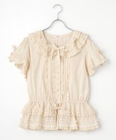 PINK HOUSE / ピンクハウス シャツ・ブラウス | フランス製レース使いローンオーバーブラウス