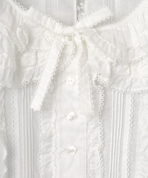 PINK HOUSE / ピンクハウス シャツ・ブラウス | フランス製レース使いローンオーバーブラウス | 詳細2