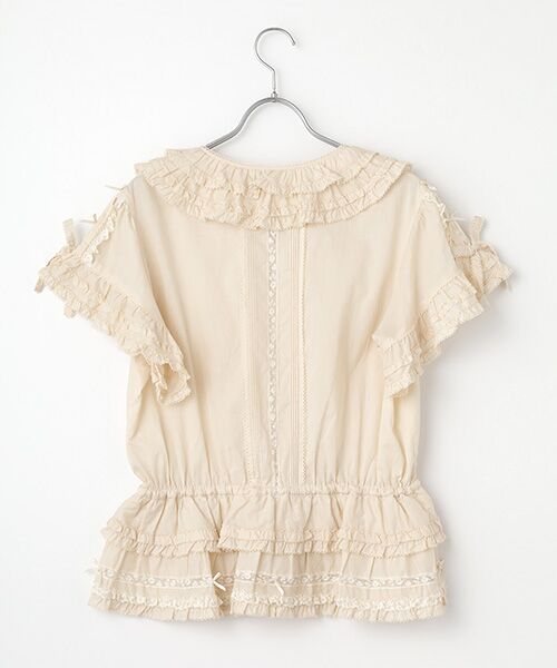 PINK HOUSE / ピンクハウス シャツ・ブラウス | フランス製レース使いローンオーバーブラウス | 詳細3