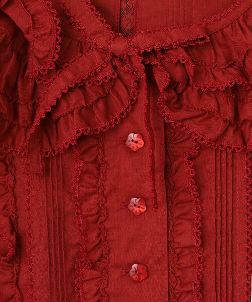 PINK HOUSE / ピンクハウス シャツ・ブラウス | フランス製レース使いローンオーバーブラウス | 詳細7