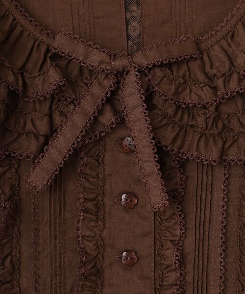 ピンクハウス くすみパープル 豪華綿ローンオーバーブラウス/2021年 秋 ピンクハウス くすみパープル 豪華綿ローンオーバーブラウス