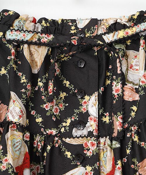 PINK HOUSE / ピンクハウス ロング・マキシ丈スカート | ●パフュームプリントミディスカート | 詳細1