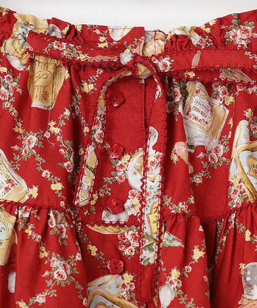 PINK HOUSE / ピンクハウス ロング・マキシ丈スカート | ●パフュームプリントミディスカート | 詳細7